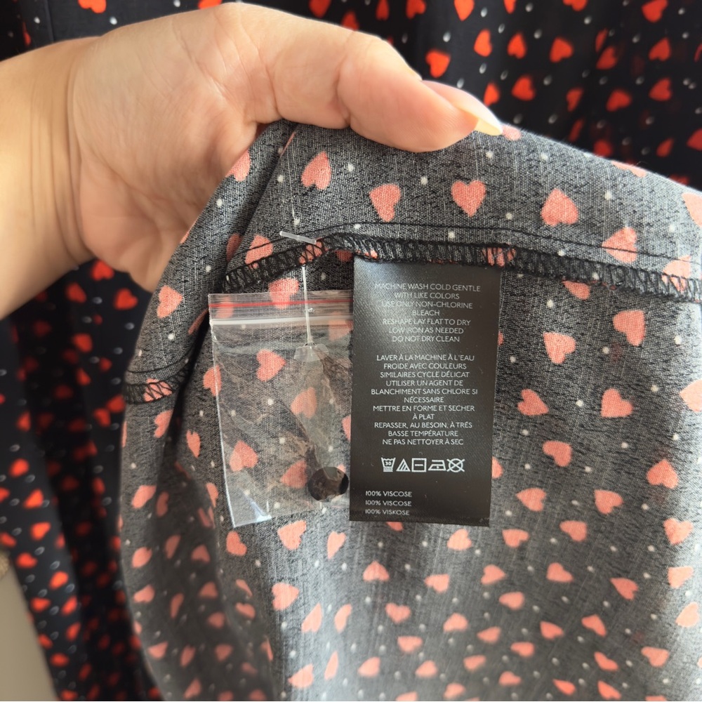 Maeve V-Neck Playful but Poise ♥️Heart Print A-Line Maxi Dress NWT Anthropologie - Picture 5 of 11